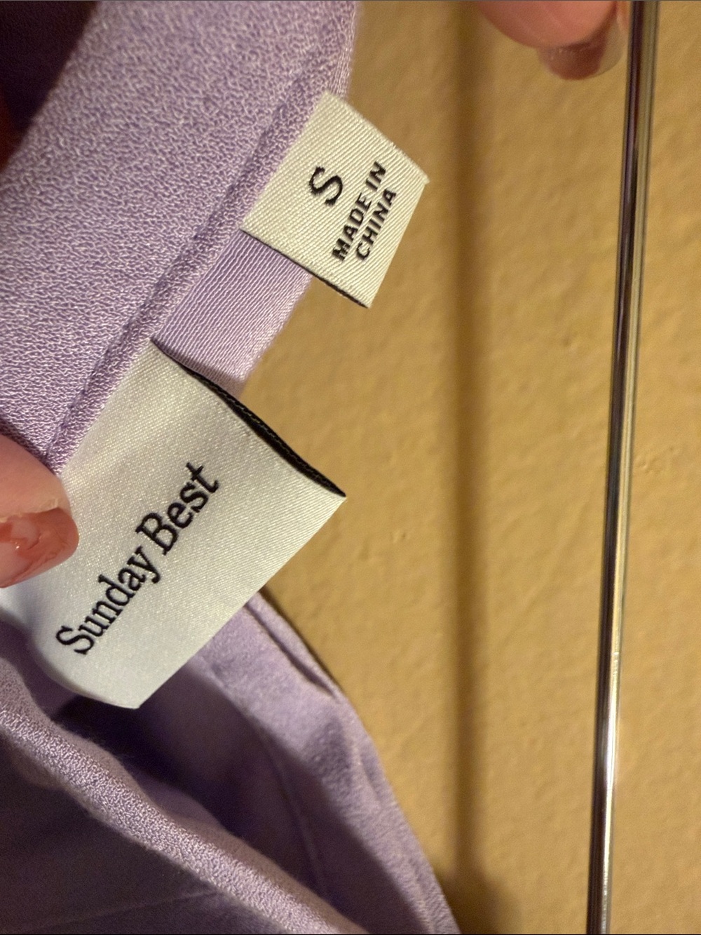 Sunday best Mini Skirt - Soft Lavender Wrap Style - Picture 3 of 3